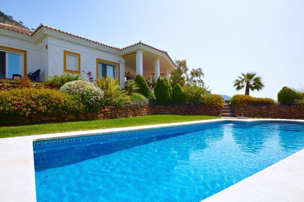 luxury house with big pool